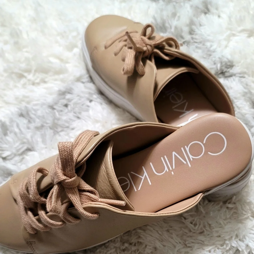 Calvin Klein Jackay Platform Shoes in Nude Size 7.5 - Picture 1 of 8